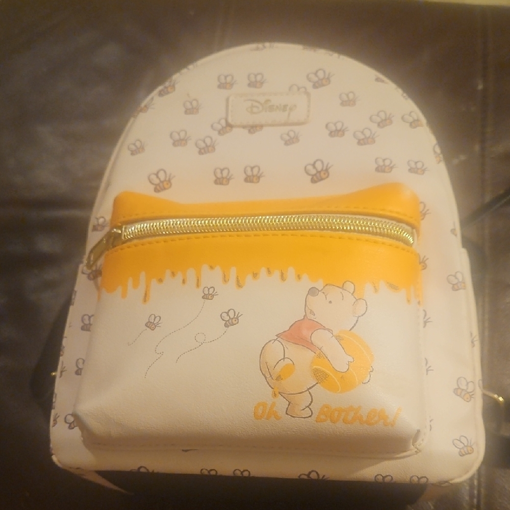 Lightly Used Disney Winnie the Pooh  Backpack - White and Yellow (Loungefly???)